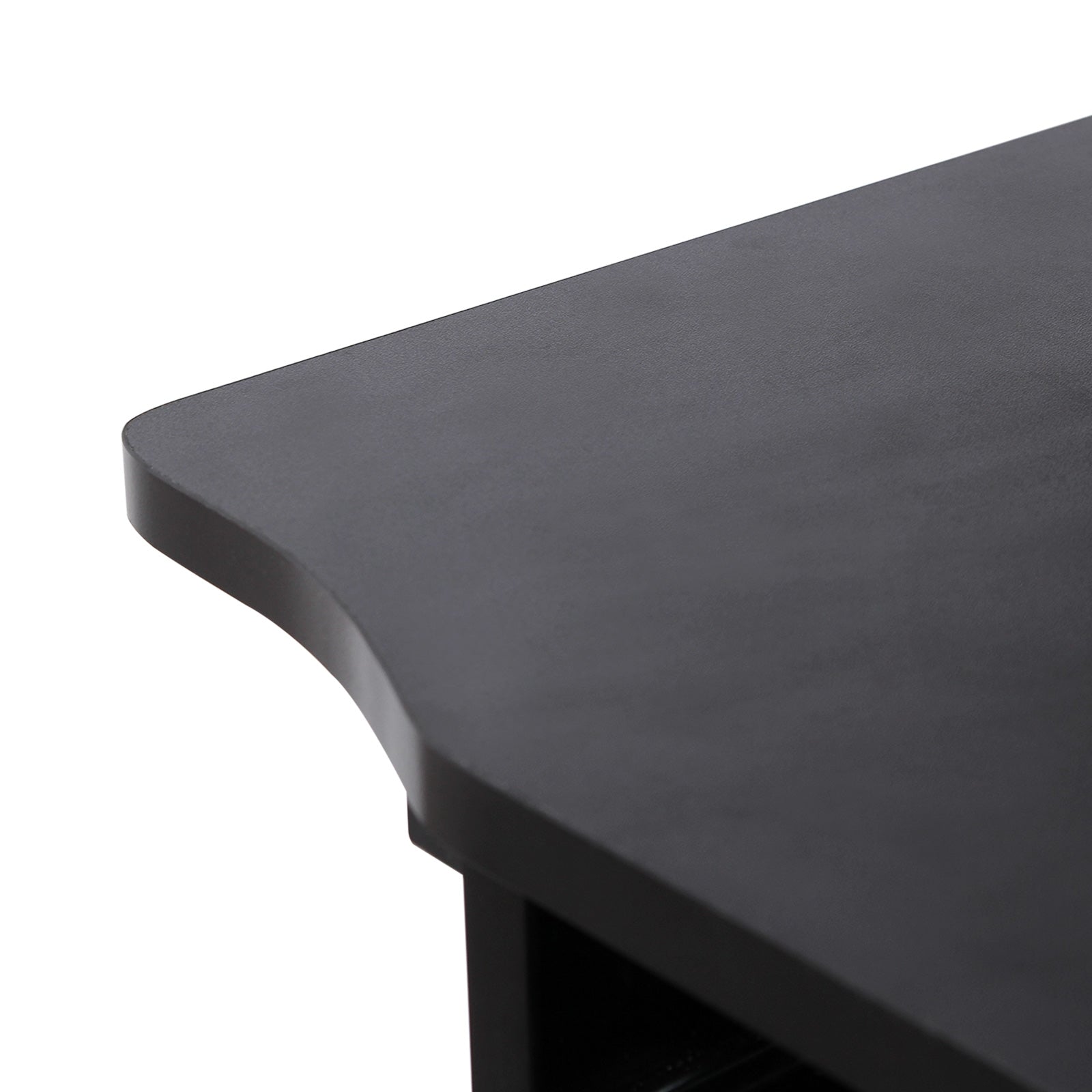 Z-Shaped Computer Desk – Wood – White – Mobile with Sliding Keyboard and Wheels
