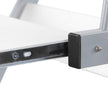 Z-Shaped Computer Desk – Wood – White – Mobile with Sliding Keyboard and Wheels