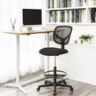 Drafting Stool Chair – Mesh – Black – Ergonomic Design with Adjustable Height Footrest