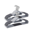 Coat Hangers – Heavy Duty Plastic – Grey – Non-Slip Design, 360° Swivel Hook, Space-Saving, 42 cm Wide, Pack of 30