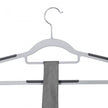 Coat Hangers – Heavy Duty Plastic – Grey – Non-Slip Design, 360° Swivel Hook, Space-Saving, 42 cm Wide, Pack of 30
