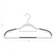 Coat Hangers – Heavy Duty Plastic – Grey – Non-Slip Design, 360° Swivel Hook, Space-Saving, 42 cm Wide, Pack of 30